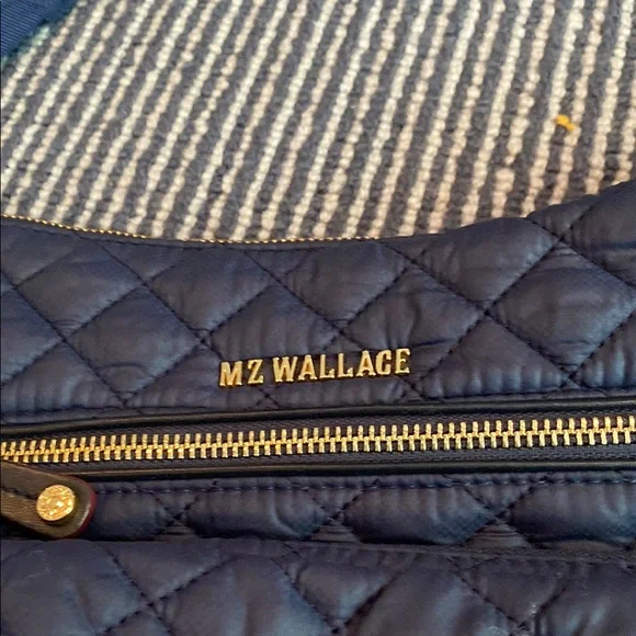 MZ Wallace Navy Quilted Metro Downtown Hobo Shoulder/Crossbody Bag - Picture 2 of 4